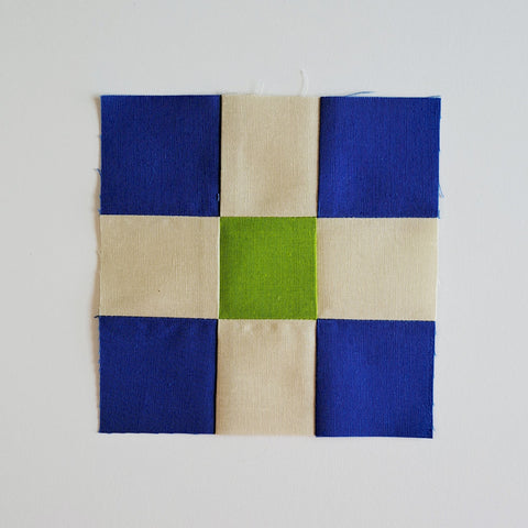 photo of nine-patch featured in fado road quilt