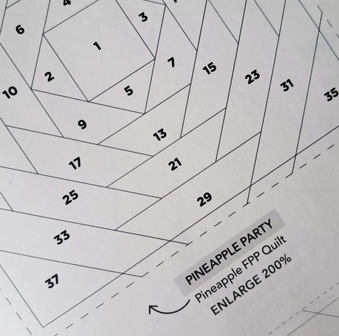 Example of how a magazine will share a foundation paper pieced template.