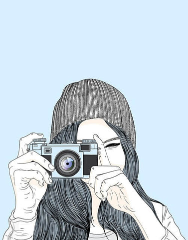 illustration of girl with camera by saydung89