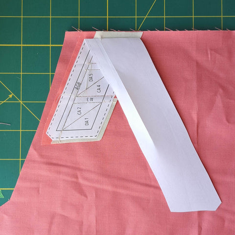 place template on yardage