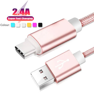 1M 2M 3M USB Type C Cable Mobile Phone Fast Charging Data Mirco Type-C Charger Cord For Xiaomi 12 11 Samsung S22 POCO M5 Redmi - Things Wiz