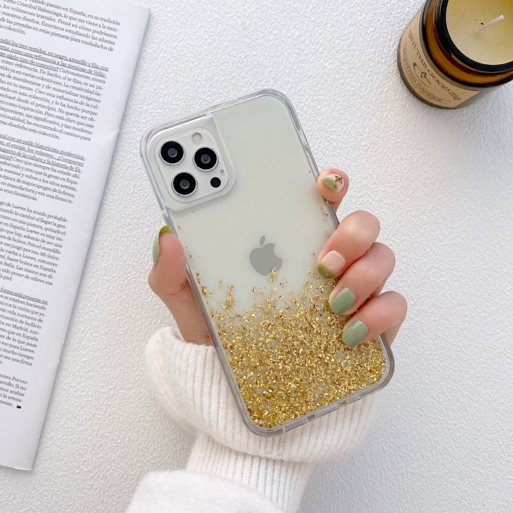 iPhone Silicon Transparent Case ( Glitter Ombre )