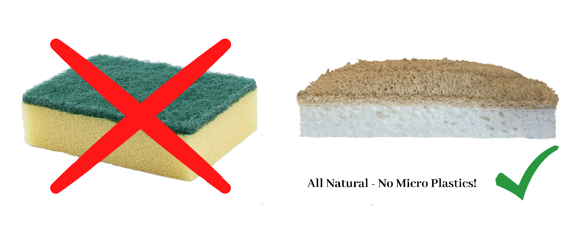 Cellulose Dish Sponge with Coconut Scrubber — Simple Ecology