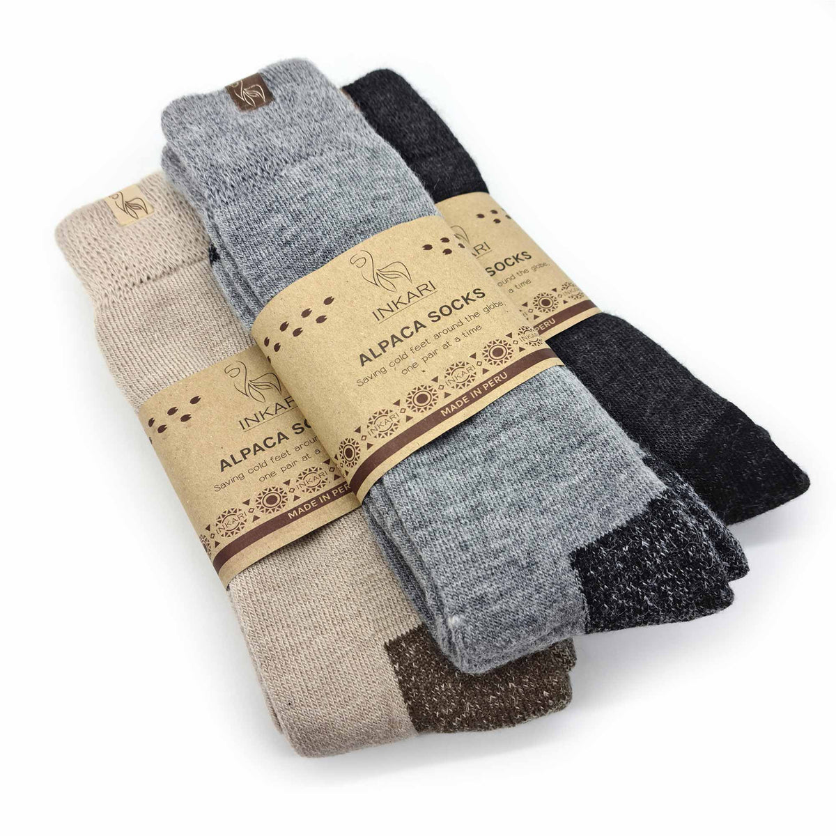 Alpaca Socks - Men's Trail - Fairtrade Alpaca Wool - Comfort & Support