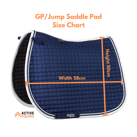 GP/Jump Saddle Pad Size Chart | Active Equine