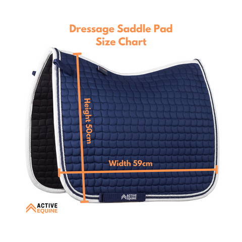 Dressage Saddle Pad Size Chart | Active Equine