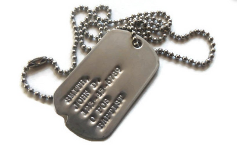 Authentic military issue dog tags - from Etsy