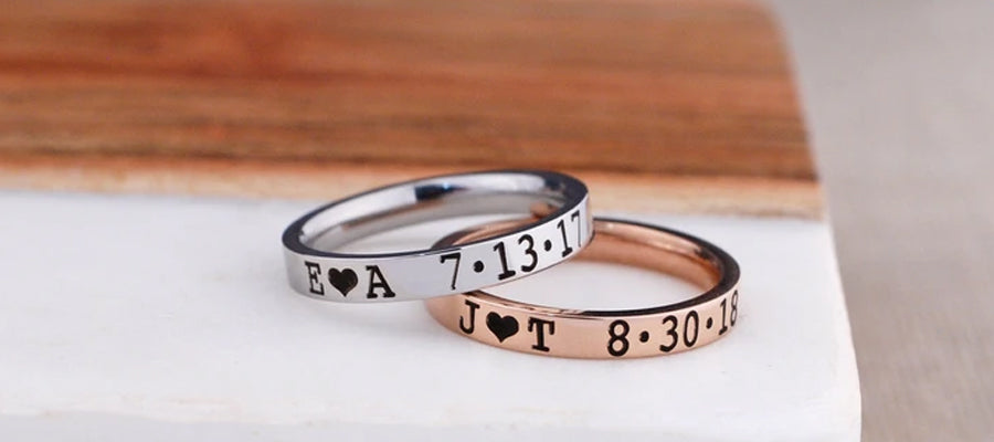 Personalized anniversary rings