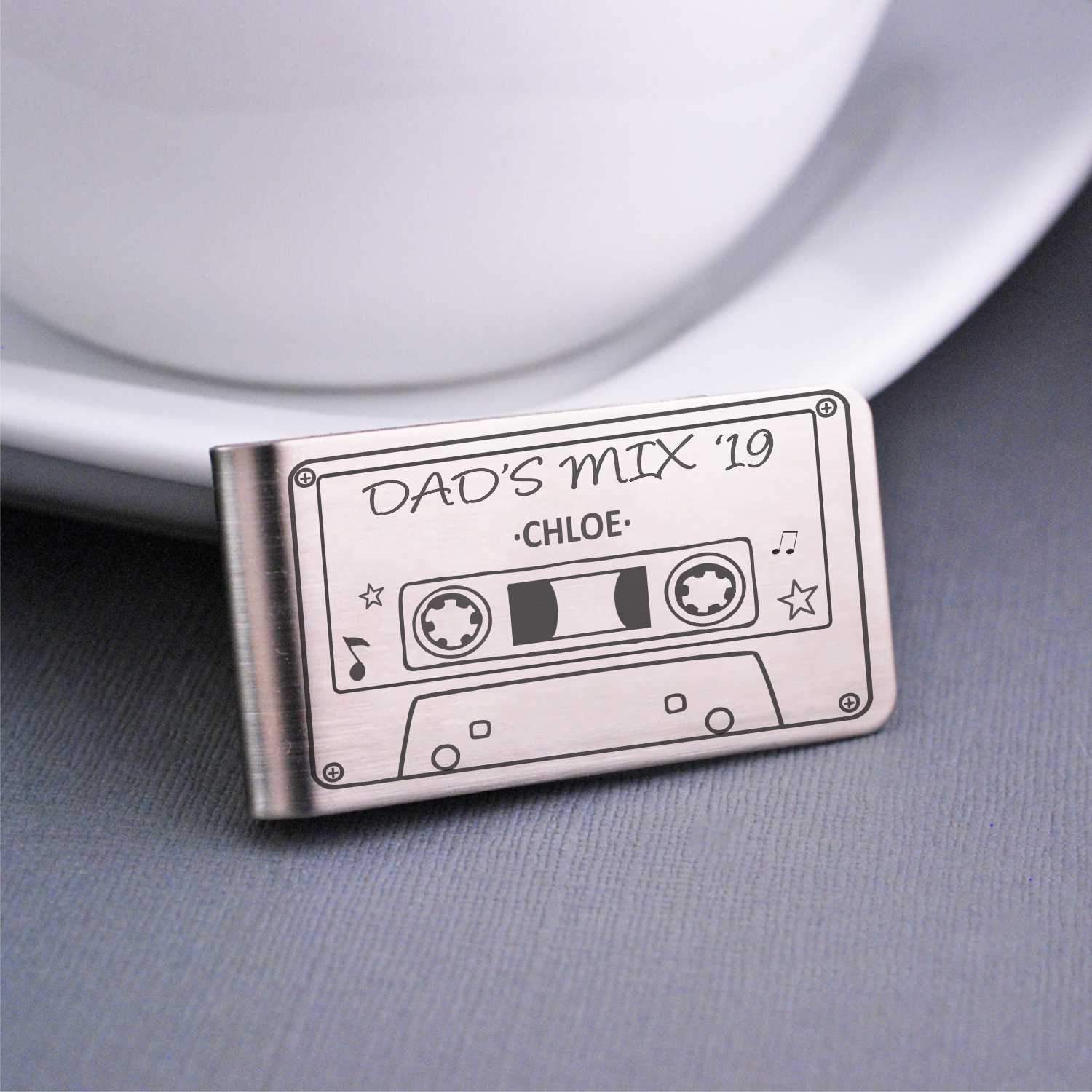 Dad S Mixtape Cassette Money Clip Personalized Gift For Dad For - money clip dad s mixtape cassette