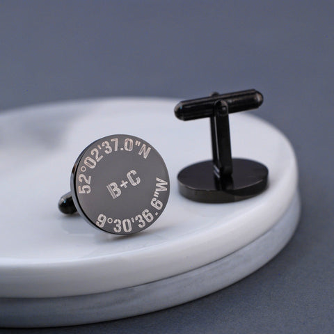 personalized latitude longitude cufflinks by love georgie