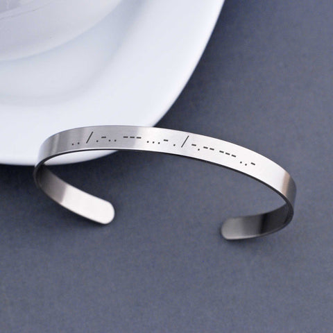 My Dad My Hero Morse Code Bracelet Gift for Father 