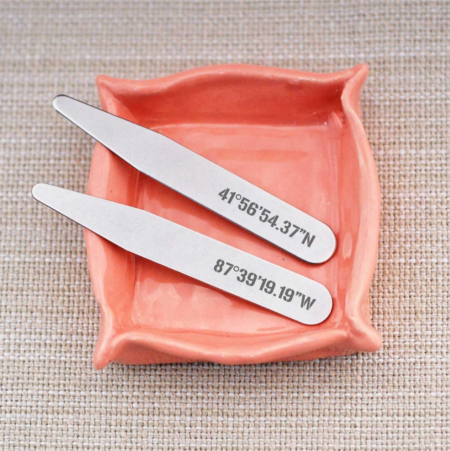 Latitude Longitude Collar Stays