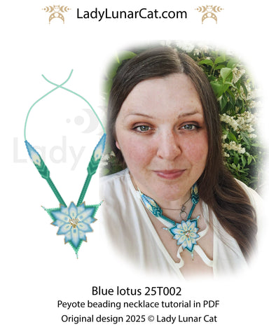 Blue lotus beading tutorial for begginers LadyLunarCat