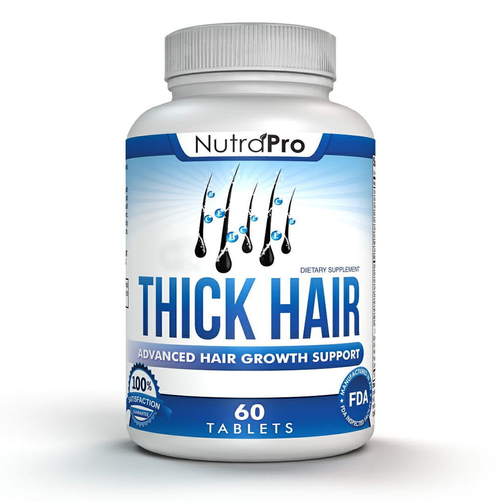 Thick Hair Growth Vitamins – Anti Hair Loss DHT Blocker – NutraPro