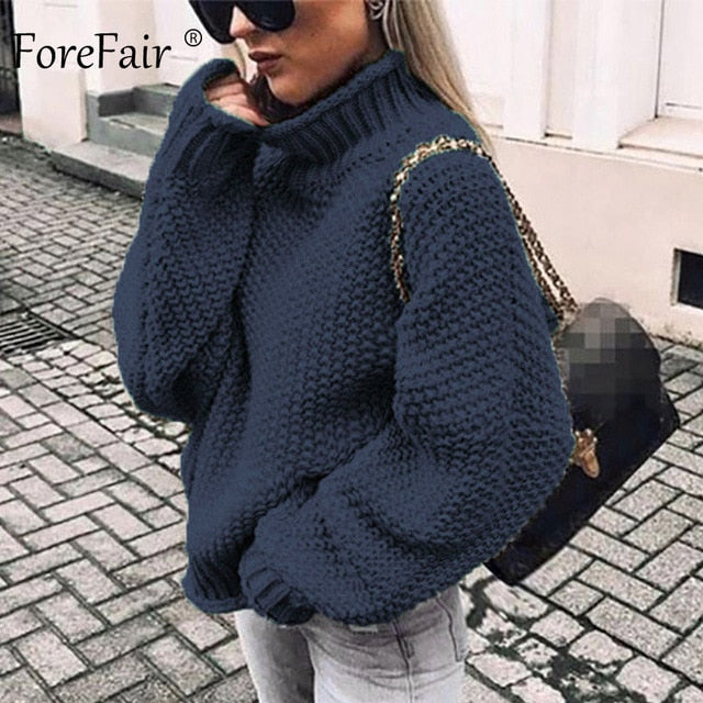 Oversize Turtleneck Knitted Sweater