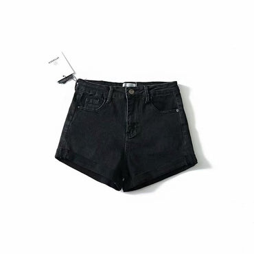 High Waisted Cotton Button Fly Sexy Denim Shorts