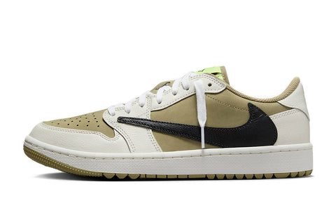 Travis Scott x Air Jordan 1 Low Golf Olive Black FZ3124-200