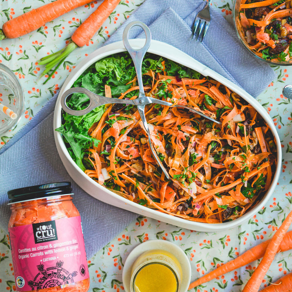 Carrot Salad with Emulsified Dressing | Tout cru! Atelier de fermentation                                