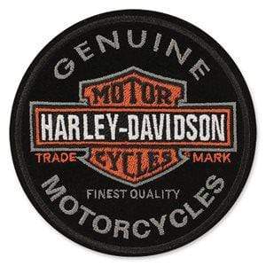Patch Harley-Davidson 9,25 pouces brodé gris Bar & Shield Logo emblème -  Léo Harley-Davidson®