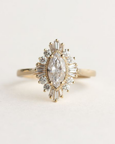 art deco inspired engagement ring