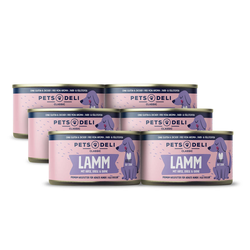 Nassfutter Classic Lamm mit Hirse, Erbse & Birne für Hunde