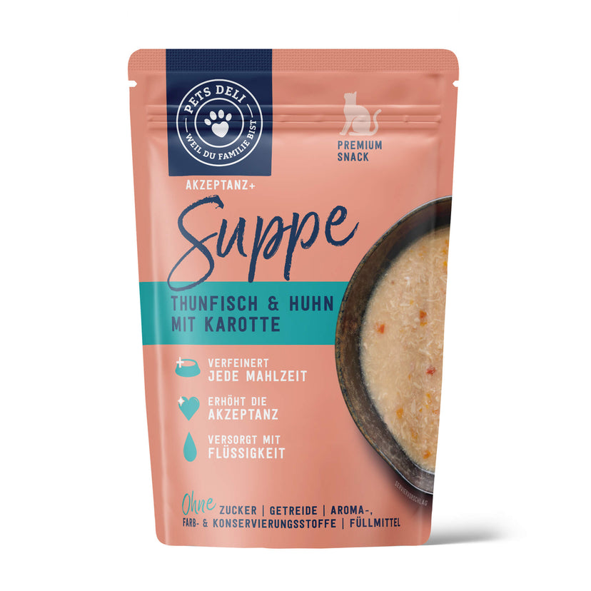 Snack Suppe Thunfisch & Huhn mit Karotte für Katzen - 70g