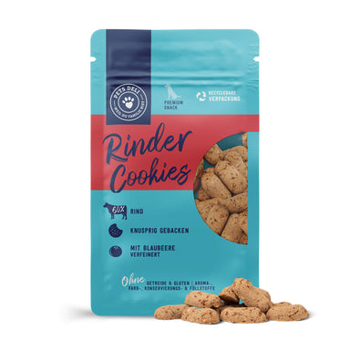Snack Rind Cookies mit Blaubeere für Hunde