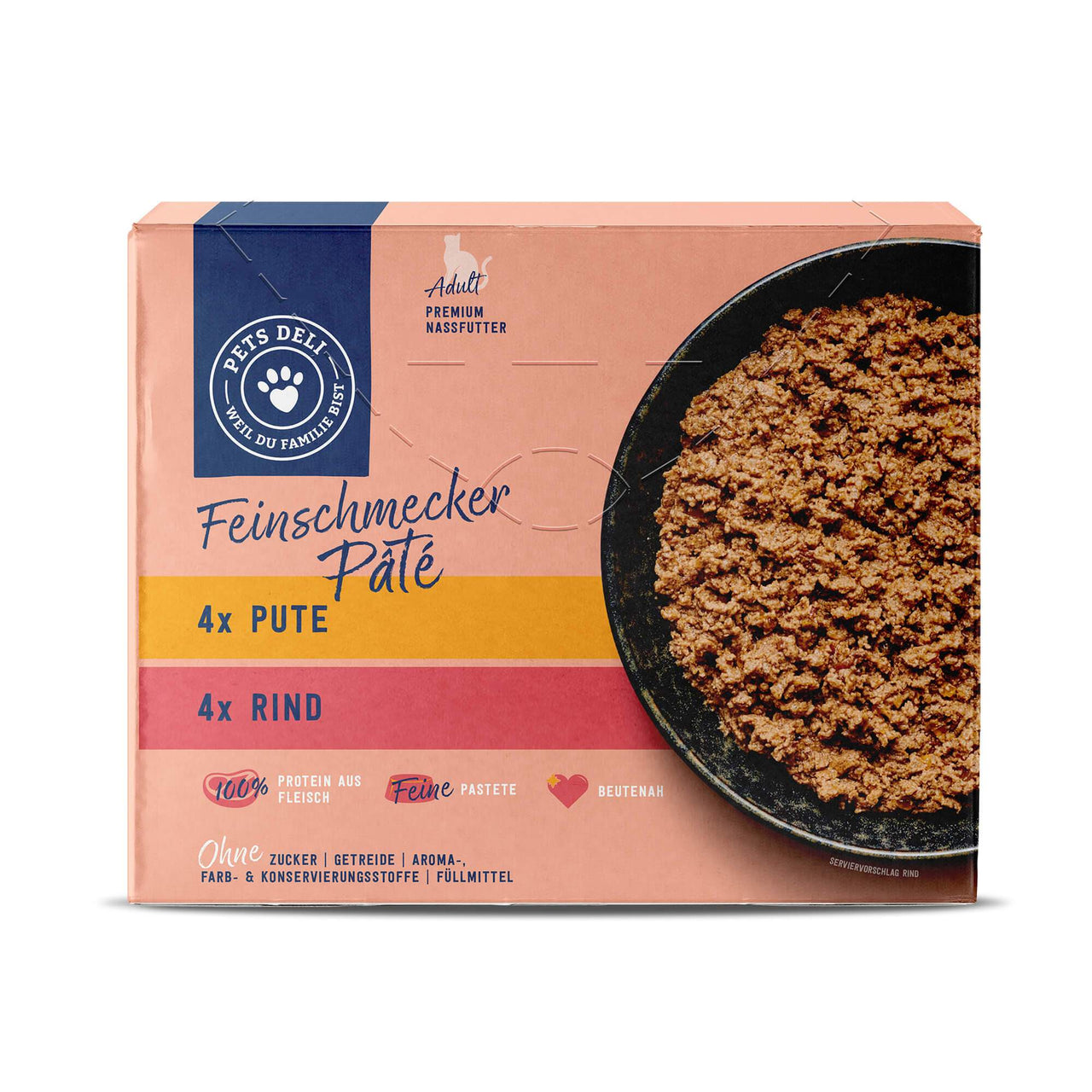 Nassfutter für Katzen - PD Katze Nafu Pastete Mp Pute RinD 01 1280x