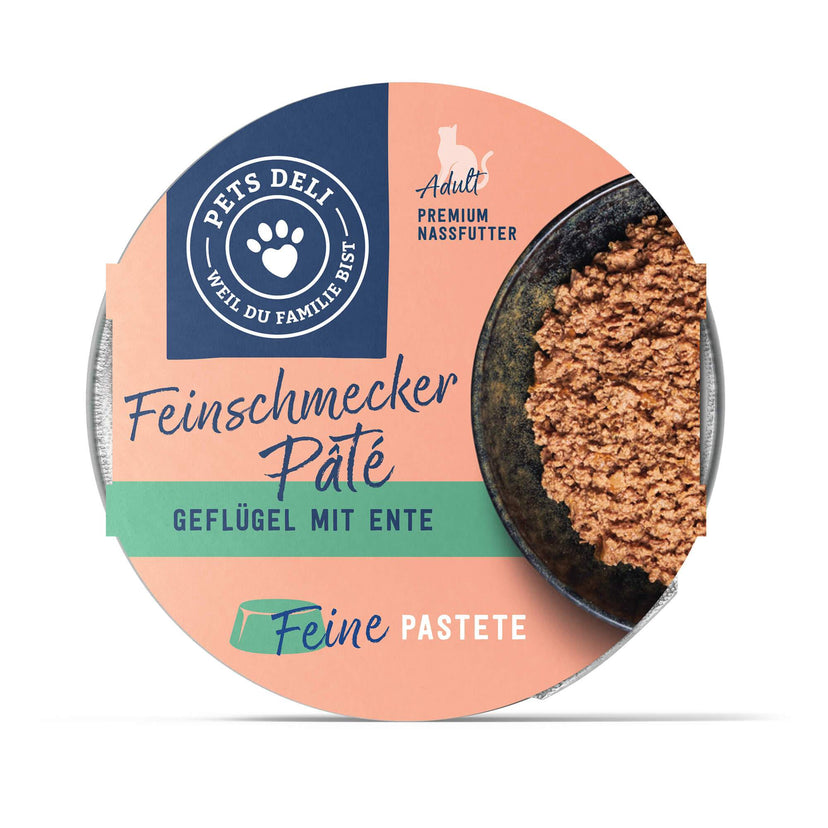 Nassfutter "Feinschmecker Pâté" mit Ente