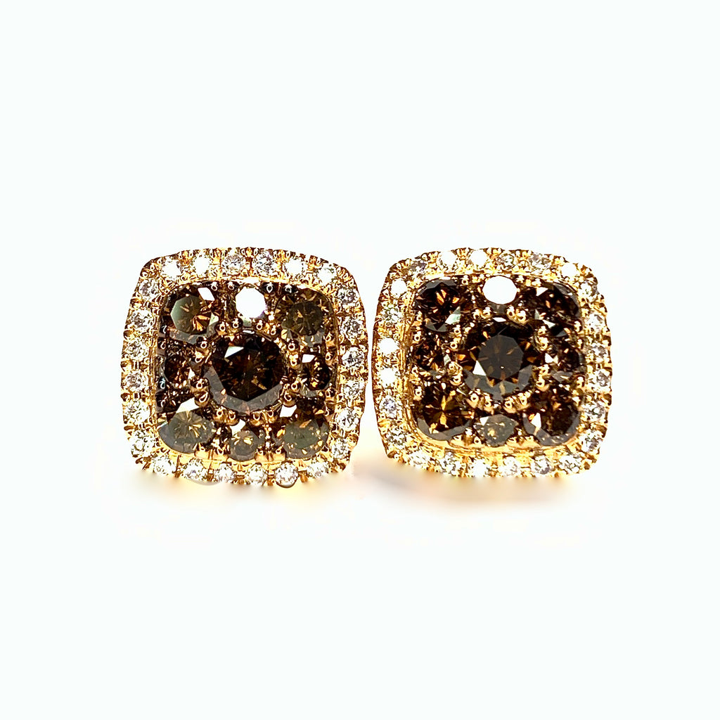 chocolate diamond earrings for men