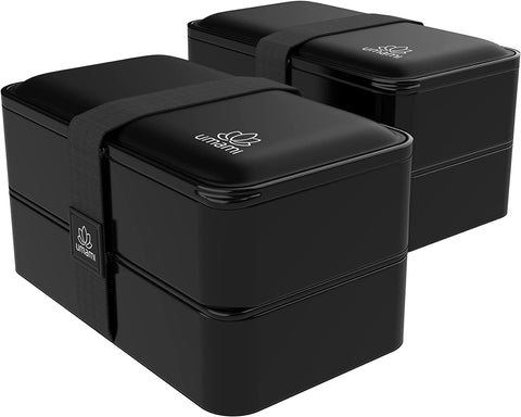 Achat Bento Lunch Box 1,2L Tout Inclus, 4 couverts, Noir & Sapele