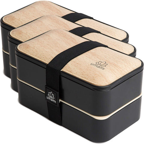Barbour Bamboo Lunch Box & Cutlery - Black Mingo