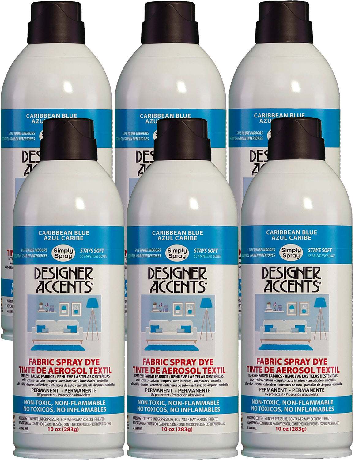 Designer Accents Fabric Paint Spray Dye by Simply Spray - Caribbean Blue