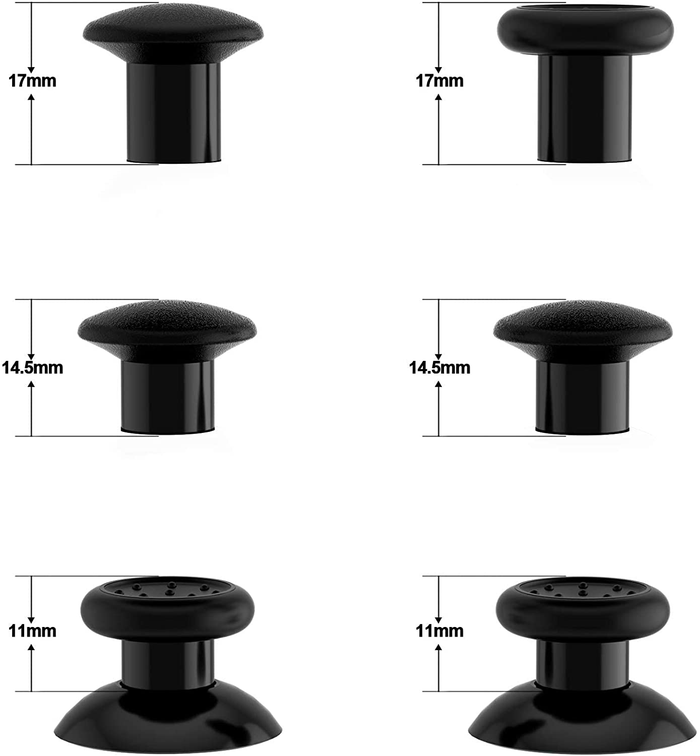 Impugnatura per controller ps5 2 coppie bianco e nero design ergonomico  comodo 2 mm ispessita protezione anticaduta antiskip