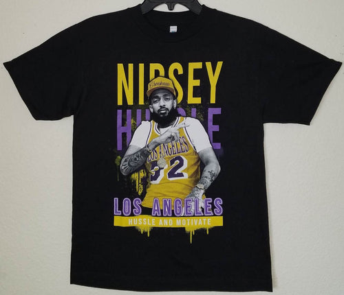 Nipsey Hussle Poster Shirt Los Angeles Hussle And Motivate Shirt Best Shirt  Of Nipsey Hussle