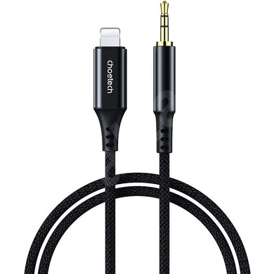 CHOETECH AUX007 8-pin to 3.5mm Male Audio Cable for iPhone1M - Black