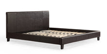 Load image into Gallery viewer, King PU Leather Bed Frame Brown