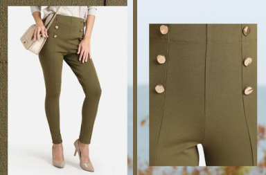 Jegging With Metal Buttons