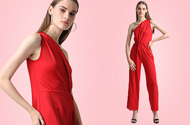 JUMPSUIT WITH KNOT DETAIL AT WAIST