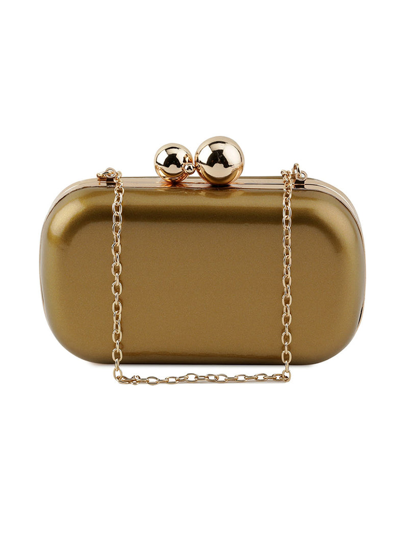 dull gold clutch