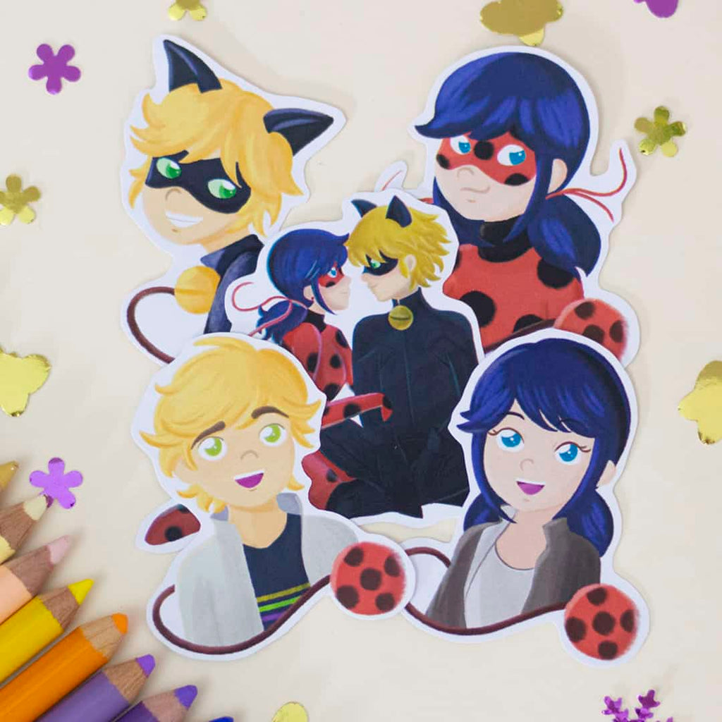 Miraculous Tales Of Ladybug Cat Noir Pack Sticker Anyicreations Com Anyi Creations