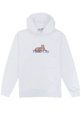 Tiger Corp Embroidered White Hoodie