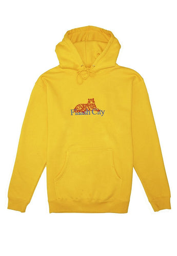 Tiger Corp Embroidered Gold Hoodie