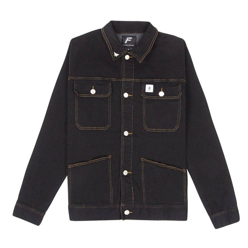 Denim Worker Jacket - Black