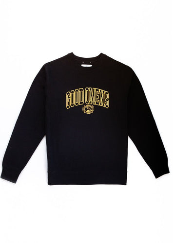 Good Omens Arched Cross-Grain Sweatshirt - Black