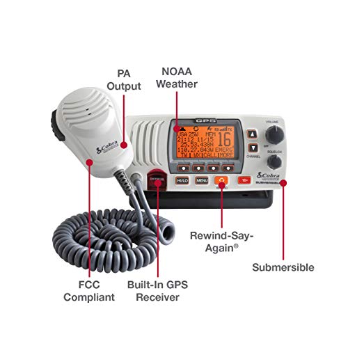 Cobra Mr F77w Gps Fixed Mount Vhf Marine Radio 25 Watt Vhf Built In G Directnine Hong Kong