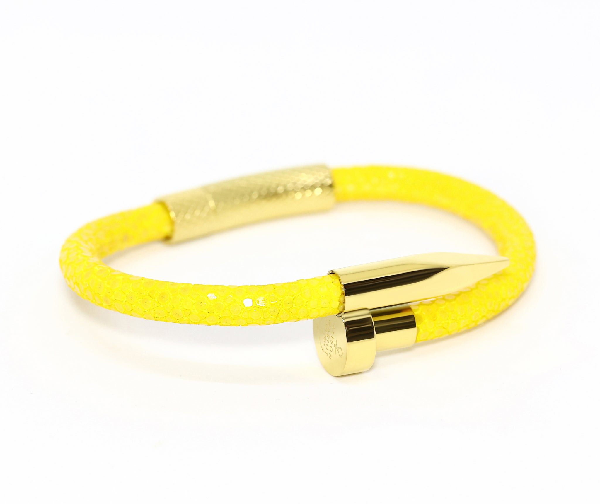 Cuff Bracelets for Men  Infinity Black Stingray Golden  Caligio  CALIGIO