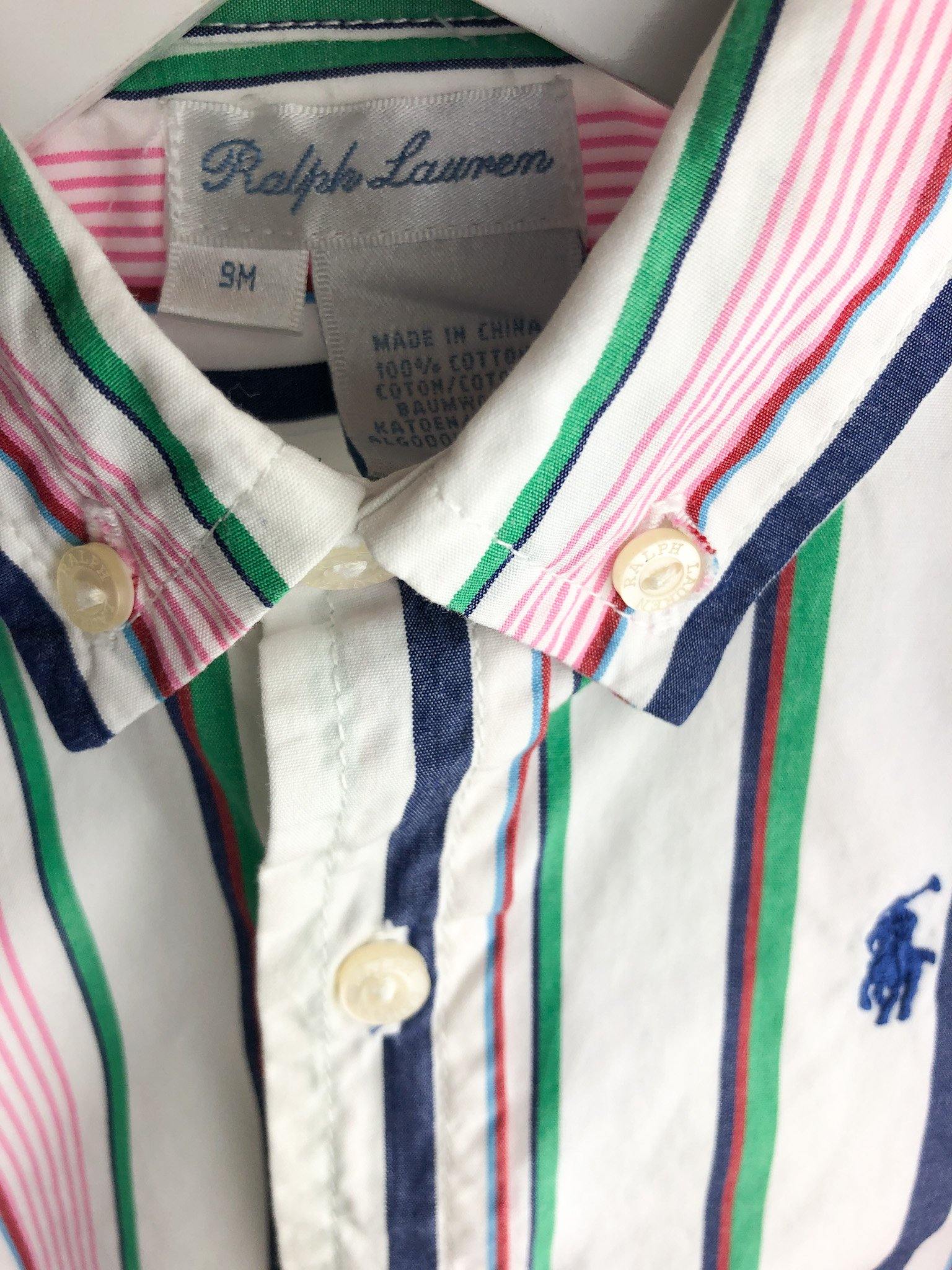 Pre-Loved Ralph Lauren, Baby Boy Striped Shirt, White/Multi, Size 9M – Elle  & Beck