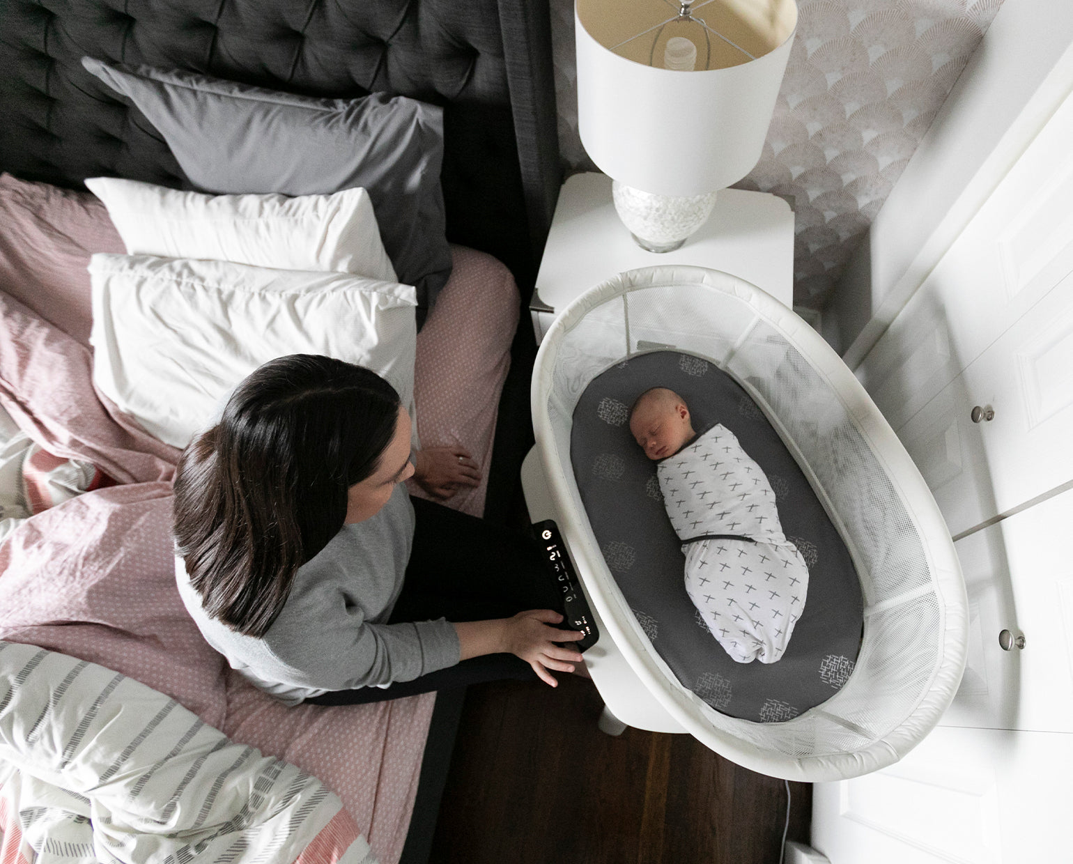 bassinet in bedroom