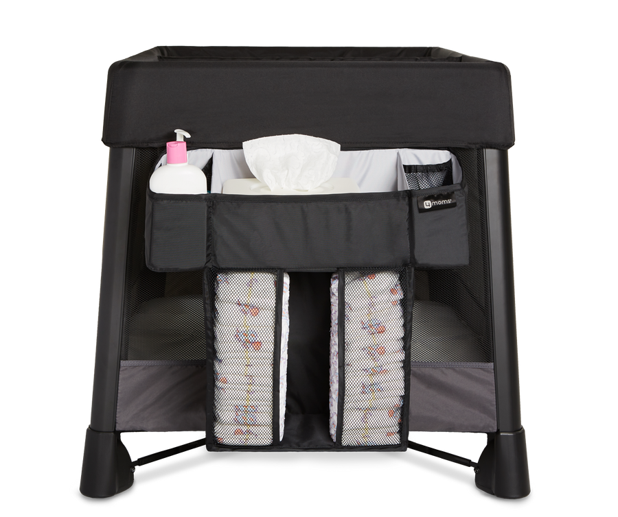 pack and play diaper storage